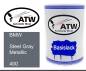 Preview: BMW, Steel Gray Metallic, 400: 500ml Lackdose, von ATW Autoteile West.